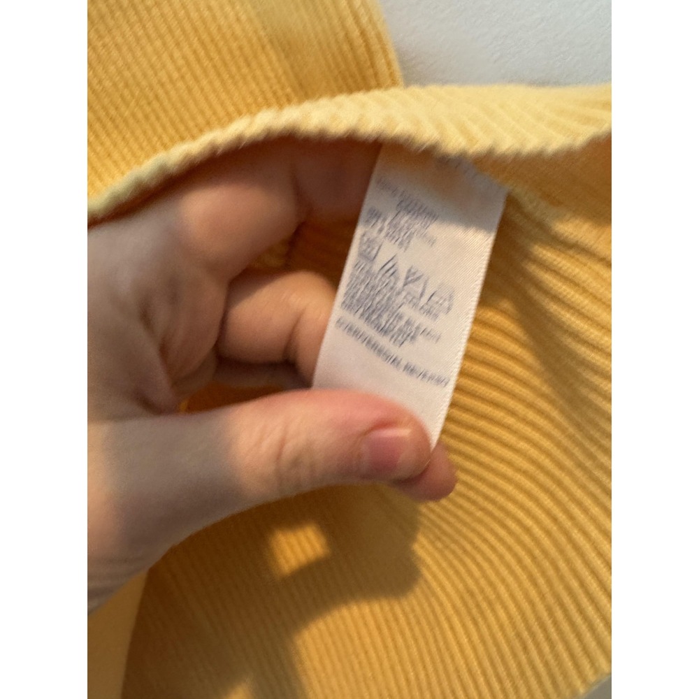 Vintage Tommy Hilfiger Shirt Womens‎ XL Yellow Ribbed Lace Up Japan Y2K Top - Picture 6 of 8
